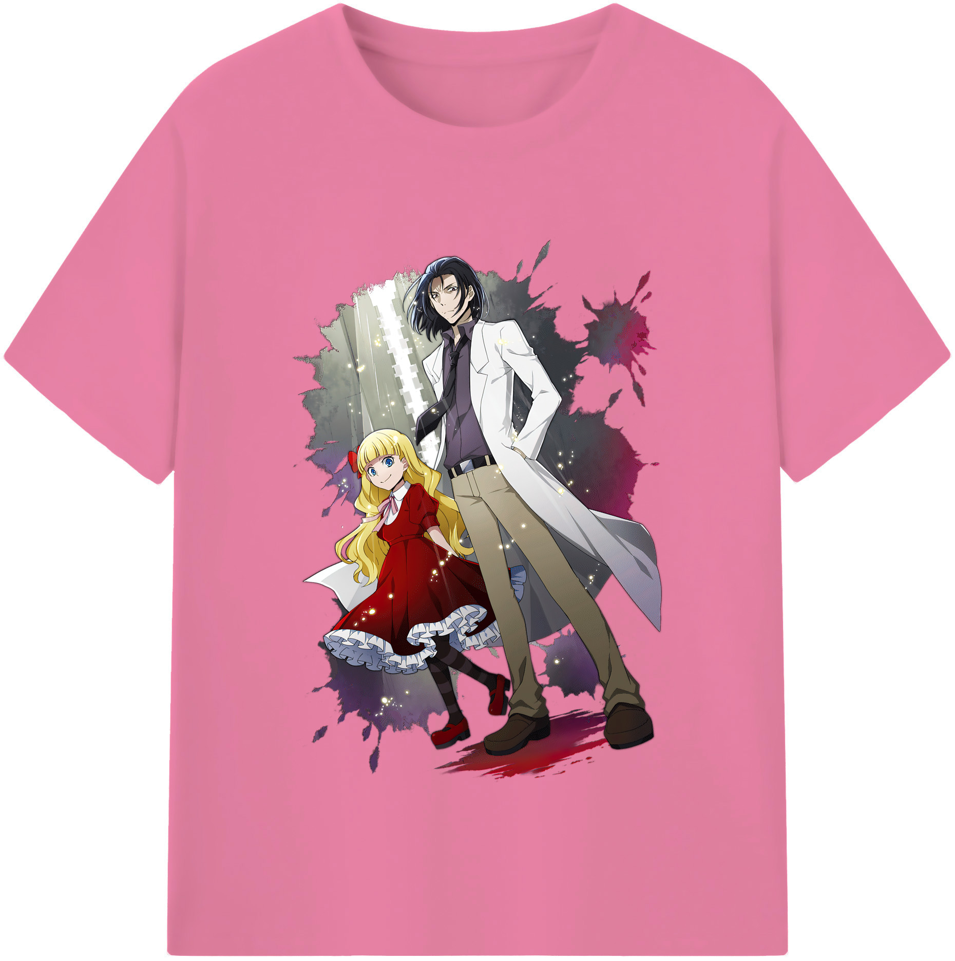 （画像用） 文豪ストレイドッグス Bungo Stray Dogs 綿100％半袖Tシャツ（フロントプリント）